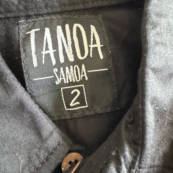 Tanoa Boys Button Down Aloha Shirt Size 2T Black Tan - Picture 2 of 2